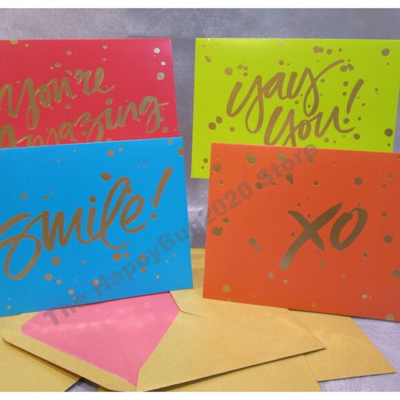 Taylor Swift Papyrus Blank greeting cards-color shimmer envelopes set of 4- NEW - Picture 1 of 12